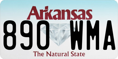 AR license plate 890WMA