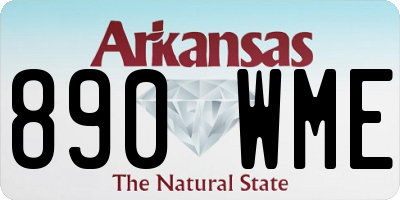 AR license plate 890WME