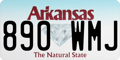 AR license plate 890WMJ