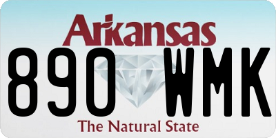 AR license plate 890WMK