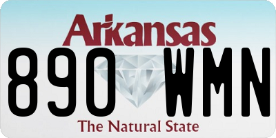 AR license plate 890WMN