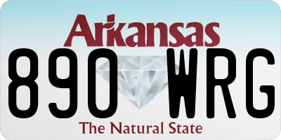AR license plate 890WRG