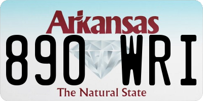 AR license plate 890WRI