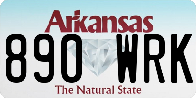 AR license plate 890WRK