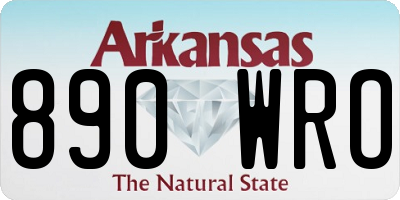 AR license plate 890WRO