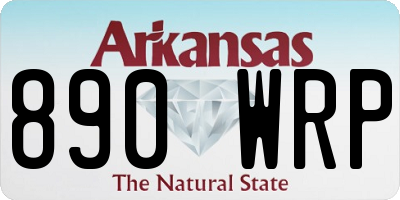 AR license plate 890WRP
