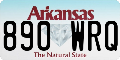 AR license plate 890WRQ