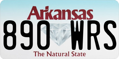 AR license plate 890WRS