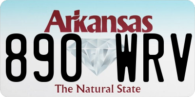 AR license plate 890WRV