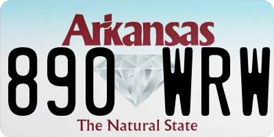 AR license plate 890WRW