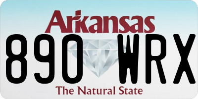 AR license plate 890WRX