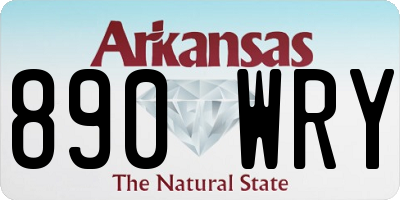 AR license plate 890WRY