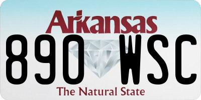 AR license plate 890WSC