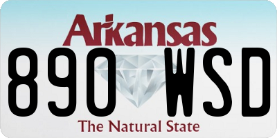 AR license plate 890WSD