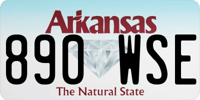 AR license plate 890WSE