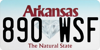 AR license plate 890WSF