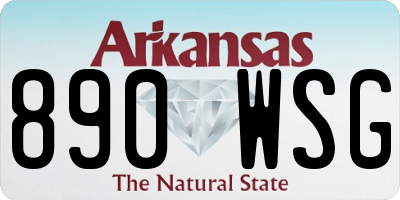 AR license plate 890WSG