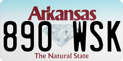AR license plate 890WSK