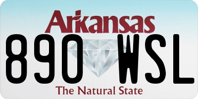 AR license plate 890WSL