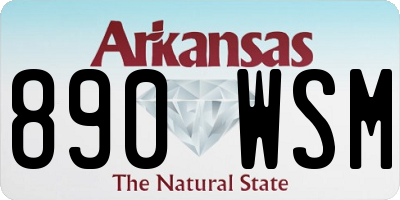 AR license plate 890WSM