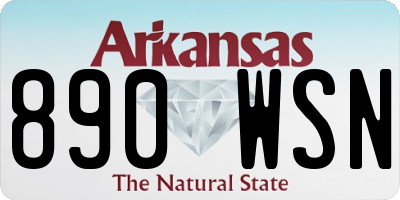 AR license plate 890WSN