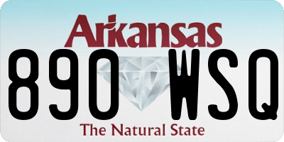 AR license plate 890WSQ