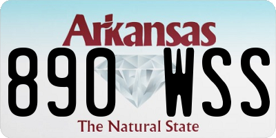 AR license plate 890WSS