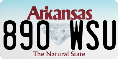 AR license plate 890WSU