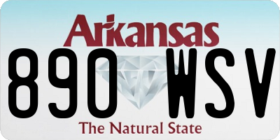 AR license plate 890WSV
