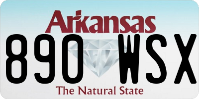 AR license plate 890WSX