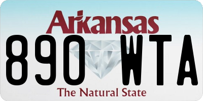 AR license plate 890WTA