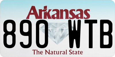 AR license plate 890WTB