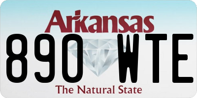 AR license plate 890WTE