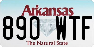 AR license plate 890WTF