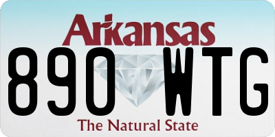 AR license plate 890WTG