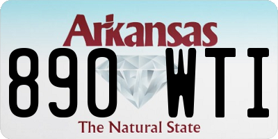 AR license plate 890WTI