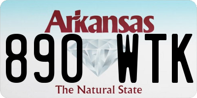 AR license plate 890WTK