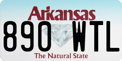 AR license plate 890WTL
