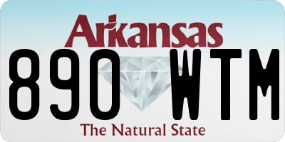 AR license plate 890WTM