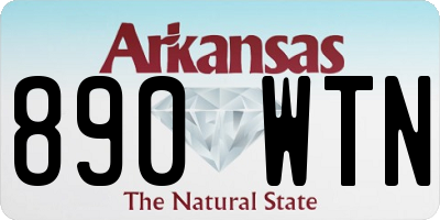 AR license plate 890WTN