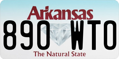 AR license plate 890WTO