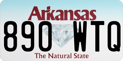 AR license plate 890WTQ