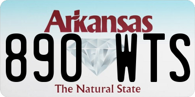 AR license plate 890WTS