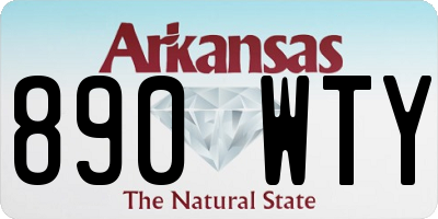 AR license plate 890WTY