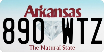 AR license plate 890WTZ