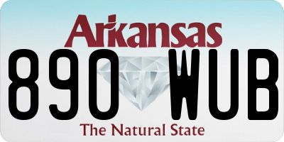 AR license plate 890WUB