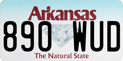 AR license plate 890WUD