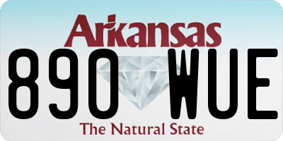 AR license plate 890WUE