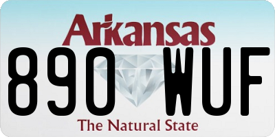 AR license plate 890WUF