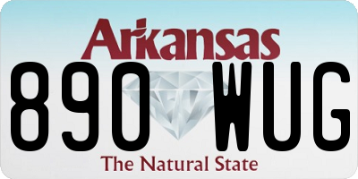 AR license plate 890WUG